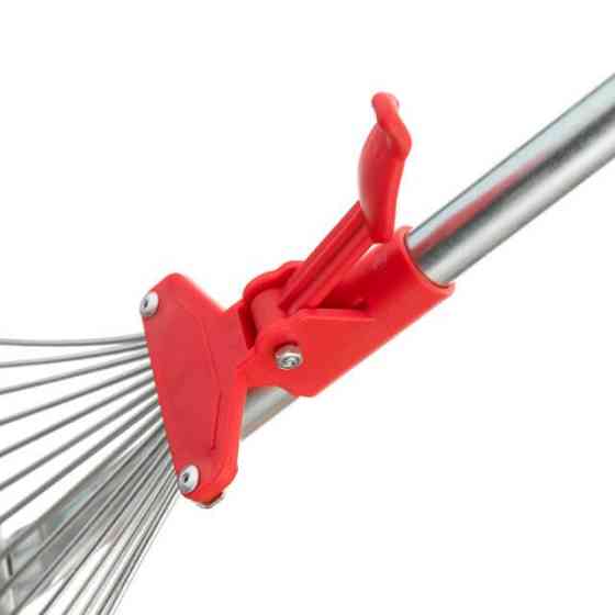 Граблі віялові, 15 прутів, металева рукоятка, регульована ширина 20-65 см INTERTOOL FT-3008 Киев