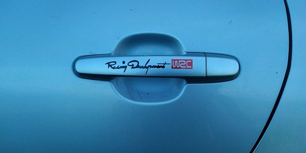 Наклейки на ручки авто №5 Чорна з червоним Київ - фото 5