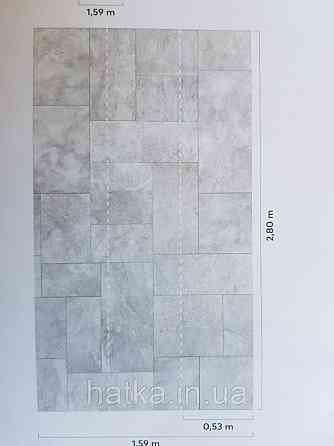 Шпалери вінілові Grandeco One roll one motif 2 MO6101 панно 3д лофт під плитку під мармур сірий бежевий Київ