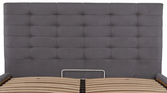 Кровать Erika Comfort 140 х 190 см Мисти Dark Grey С подъемным механизмом и нишей для белья Темно-серый Киев