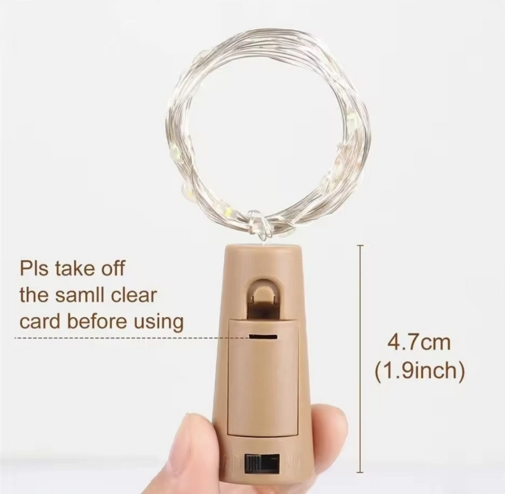 Гірлянда Роса 2 м 20 led на батарейках для пляшки ( Холодний білий) Сміла - фото 4