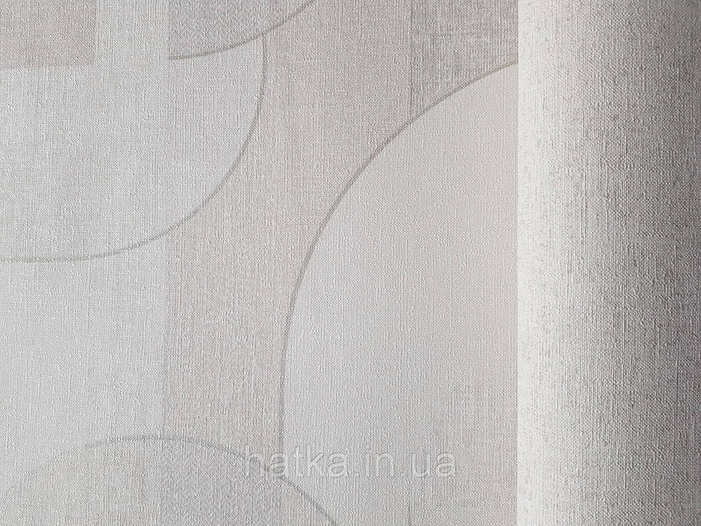 Шпалери метрові вінілові на флізелін Grandeco Feeling геометрія кола смуги фігури рожеві, білі, сірі Київ - фото 2