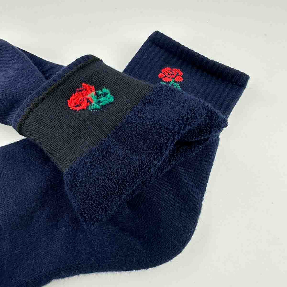 Теплые носки женские классические однотонные Цветок GM Textile Высокие 36-41 Темно-Синий Сумы - изображение 2