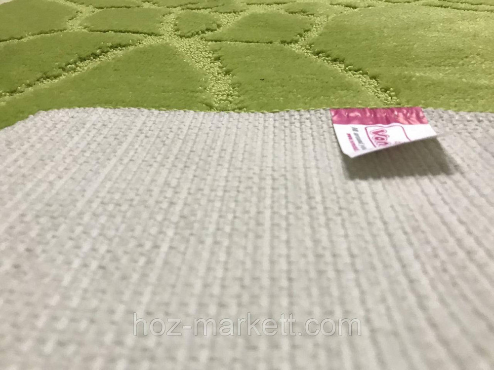 Набор ковриков для ванной зеленый комбинированный 100 х 60  производство иурция Харьков - изображение 2