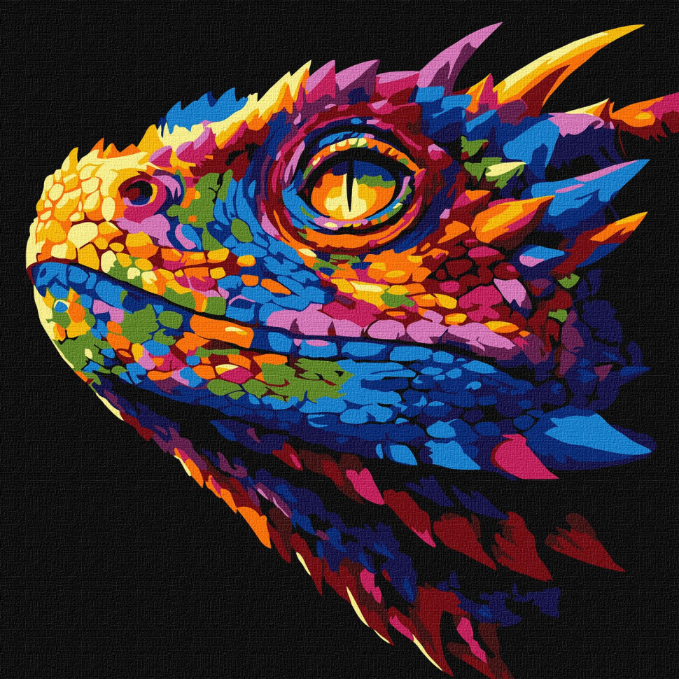 Картина за номерами "Яскравий дракон" KHO5178, 30х30 см Вінниця - фото 1