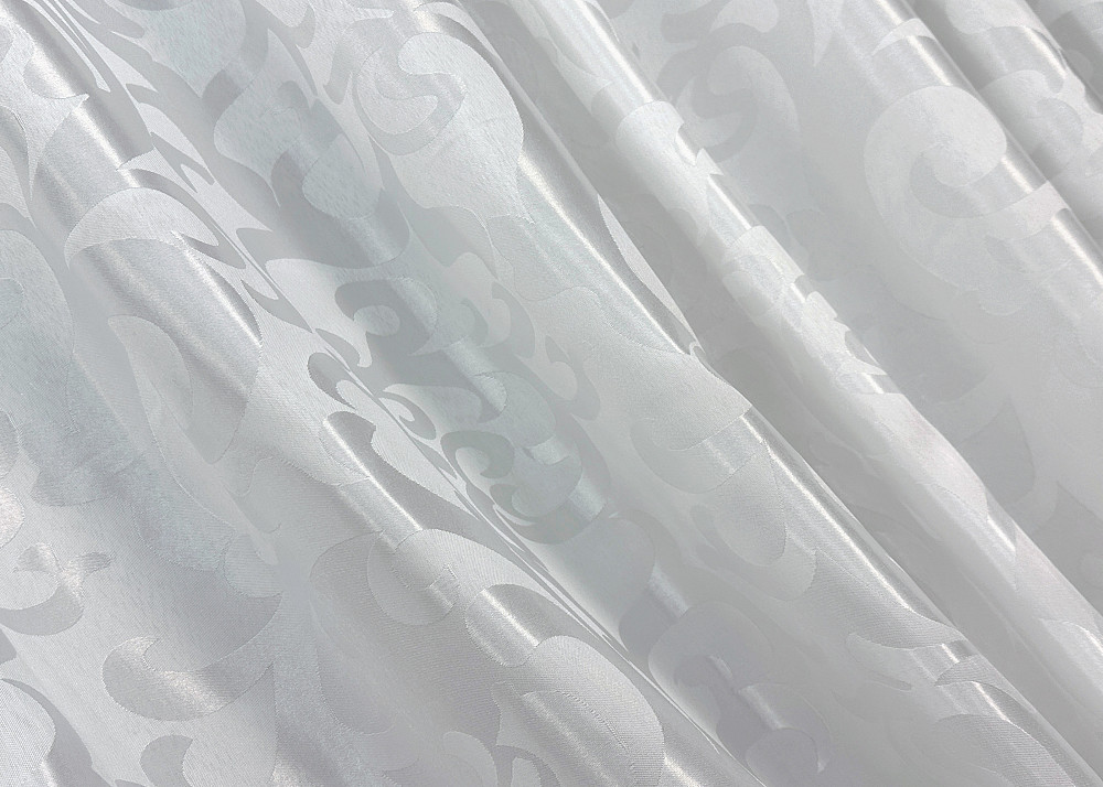 Комплект штор VR-Textil Жаккард Вензель 100х270 2шт и Тюль 400х270 418ш-1147т Белый 71-101/2 Киев - изображение 6