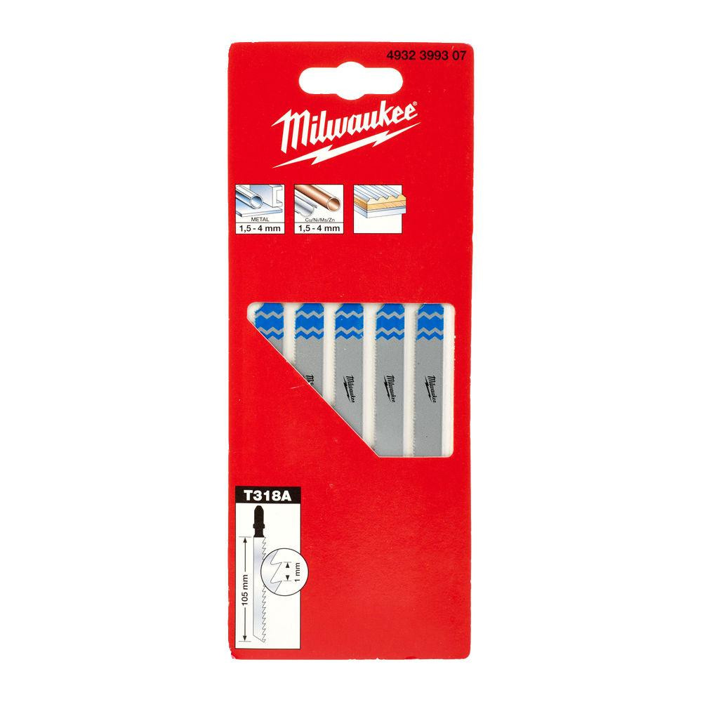 Полотна для лобзика T318A MILWAUKEE, 105мм/ крок зуба 1,0мм, (5шт), (універсальні) Одеса - фото 1