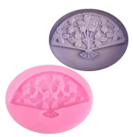 Молд силиконовый Веер 57 на 44 мм розовый Киев