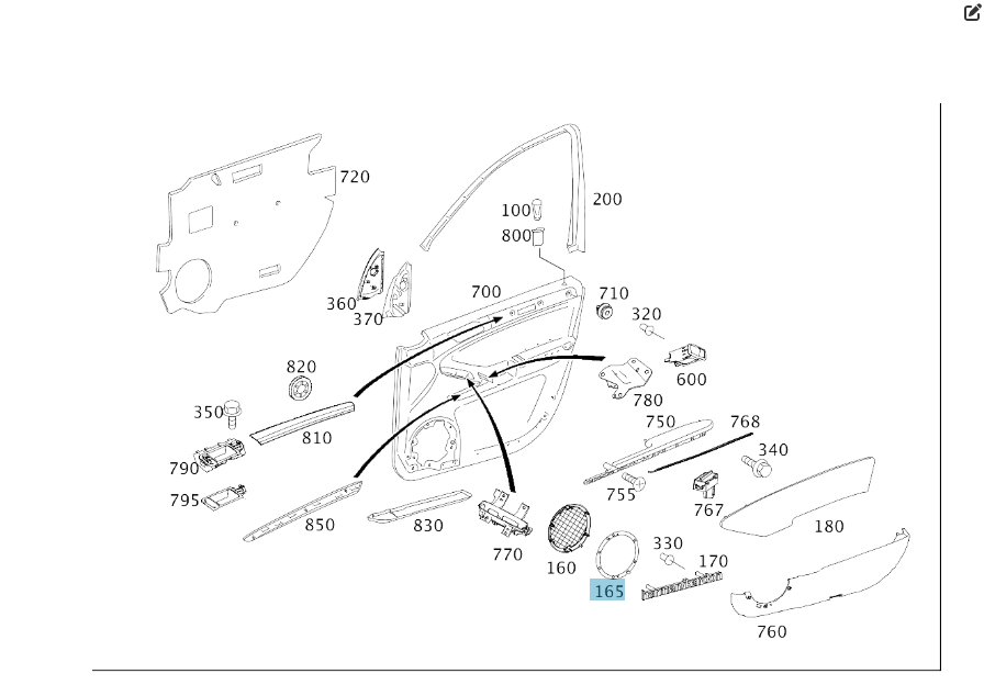 Mercedes-Benz  A1647680073 Декоративне кільце динаміка дверної картки GL X164 ML W164 ML W164 GL X164 Одесса - изображение 2