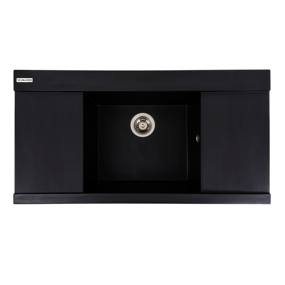 VALESO Гранітна мийка для кухні VALESO 9651 ATLAS матовий Чорний Київ - фото 1