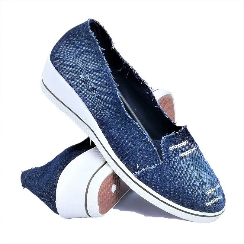 . Жіночі Мокасини Балетки на Танкетці Джинсові Сині (розміри: 36,37,38,39,40) Дніпро - фото 1