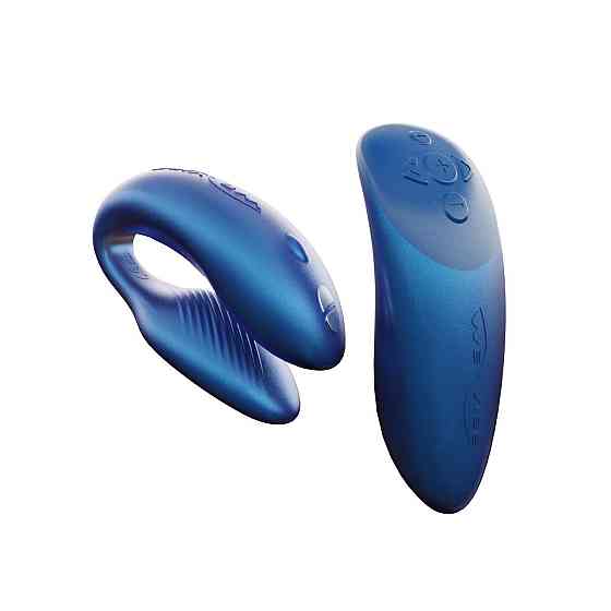 Смарт-вибратор для пар We-Vibe Chorus Cosmic Blue, сенсорное управление вибрациями сжатием пульта Sex Aura Киев