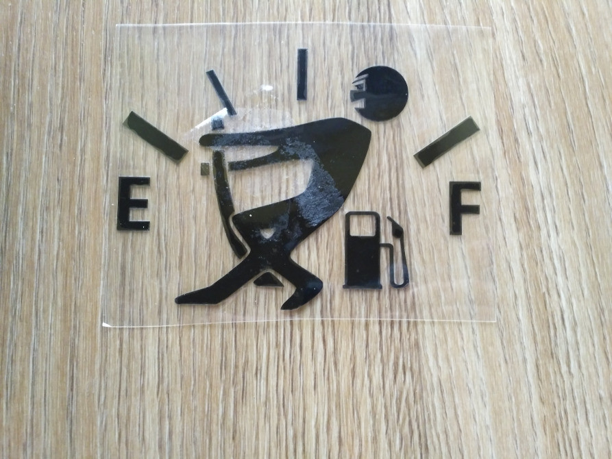 Наклейка на авто На бак Чорна Київ - фото 1