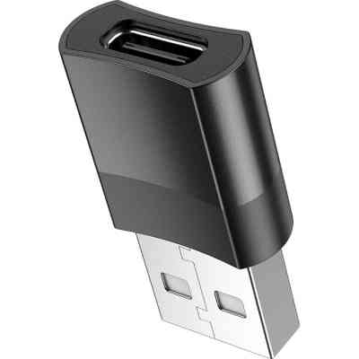 Переходник UA17 USB M to USB-C F USB2.0 Black HOCO (6931474762009) Винница