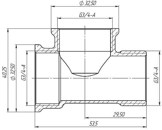 Тройник 3/4″ВВН латунный LT444S OPTIMUM (000030991) Киев