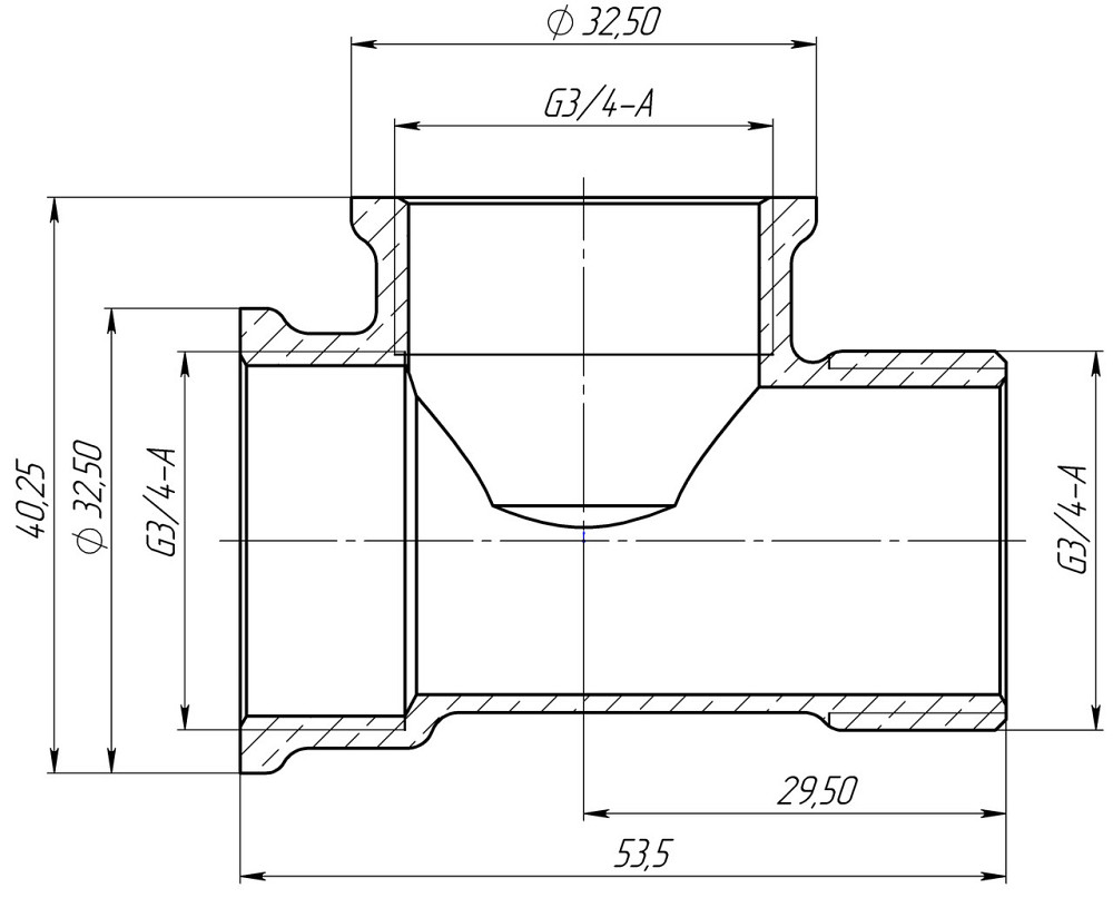 Трійник 3/4″ВВЗ латунний LT444S OPTIMUM (000030991) Київ - фото 3