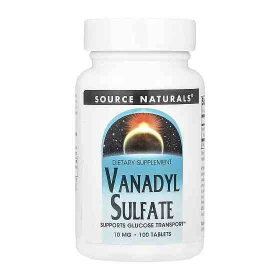 Ванадій сульфат Source Naturals Vanadyl Sulfate 10mg 100 таб Київ