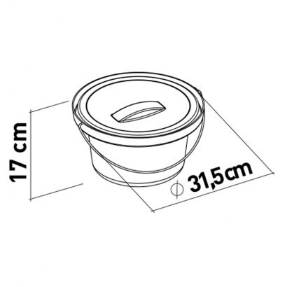 Санитарная емкость с крышкой съемная KING-BC-00 (для KING-CMD-00) Днепр - изображение 4