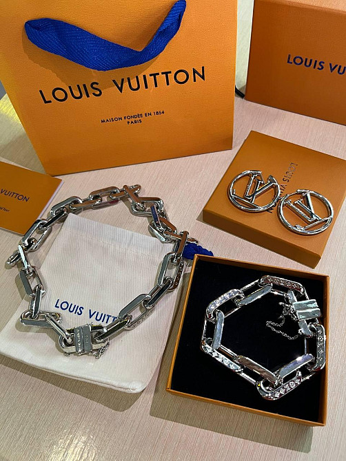 Брендовий набір браслет, підвіска та сережки Луі Вітон/ Louis Vuitton Одеса - фото 1
