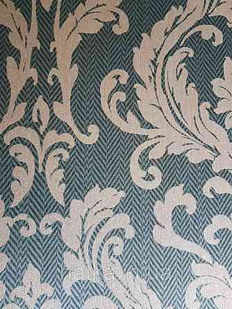 Текстильні шпалери на флізеліновій основі Cador Rasch Textil 086637 чорна основа зигзаги вензелі коричневі Київ