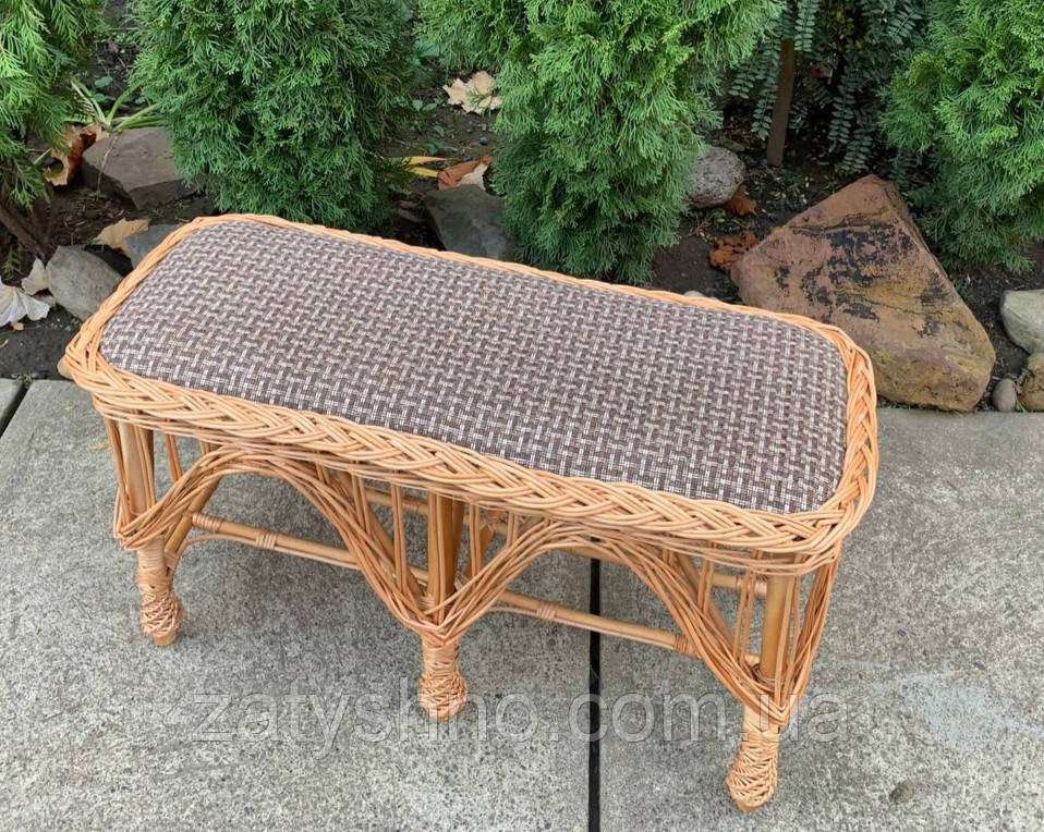 Лавка мягкая, плетеная из лозы Киев - изображение 3