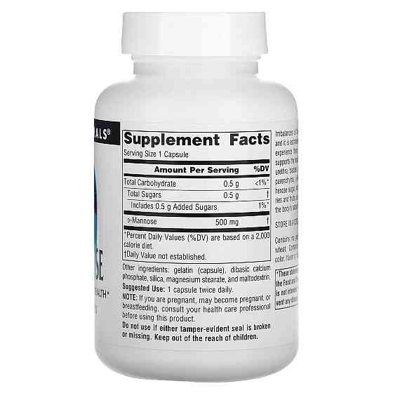 D-Манноза Source Naturals D-Mannose 500 мг 60 капсул Київ