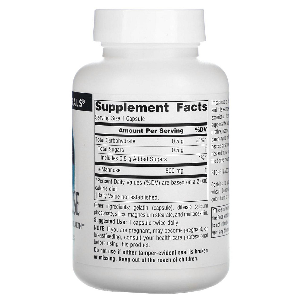 D-Манноза Source Naturals D-Mannose 500 мг 60 капсул Київ - фото 2