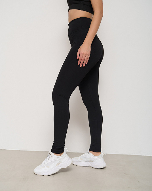 Лосини жіночі в рубчик Nicoletta 10076 Чорний, XL Київ - фото 6