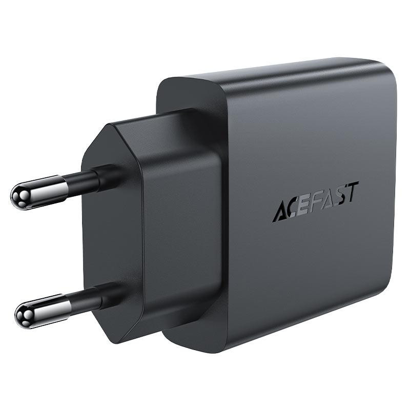 Мережевий зарядний пристрій ACEFAST A69 PD30W GaN (USB-A+USB-C) ultra-thin charger Black Одеса - фото 4
