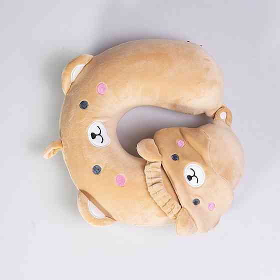 Дорожный набор Bear: подушка для шеи и маска для сна Киев