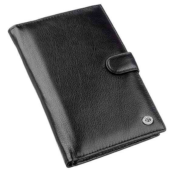 Гаманець-візитниця для чоловіків ST Leather 18831 Чорний Київ