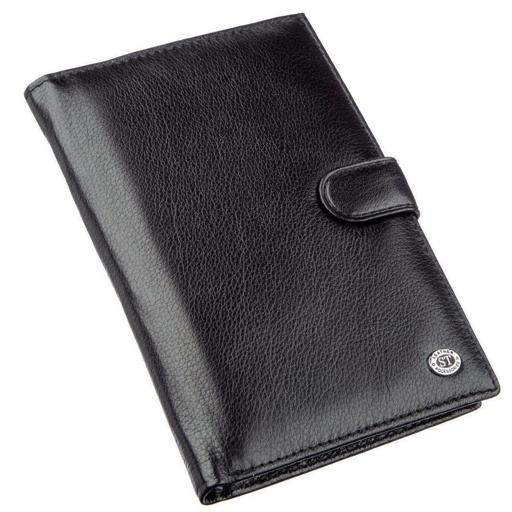 Гаманець-візитниця для чоловіків ST Leather 18831 Чорний Київ - фото 1