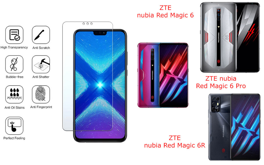 Защитное стекло NeoGlass для ZTE nubia Red Magic 6, Magic 6 Pro, 6R – ультрапрозрачное и устойчивое Киев - изображение 4