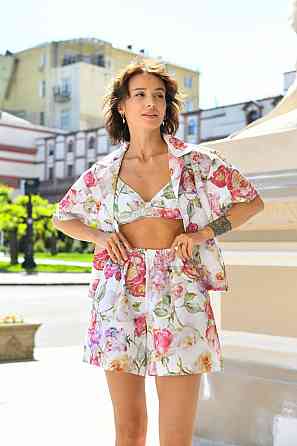 Жіночий костюм з тканини штапель «Valencia» Троянди S-M Харків