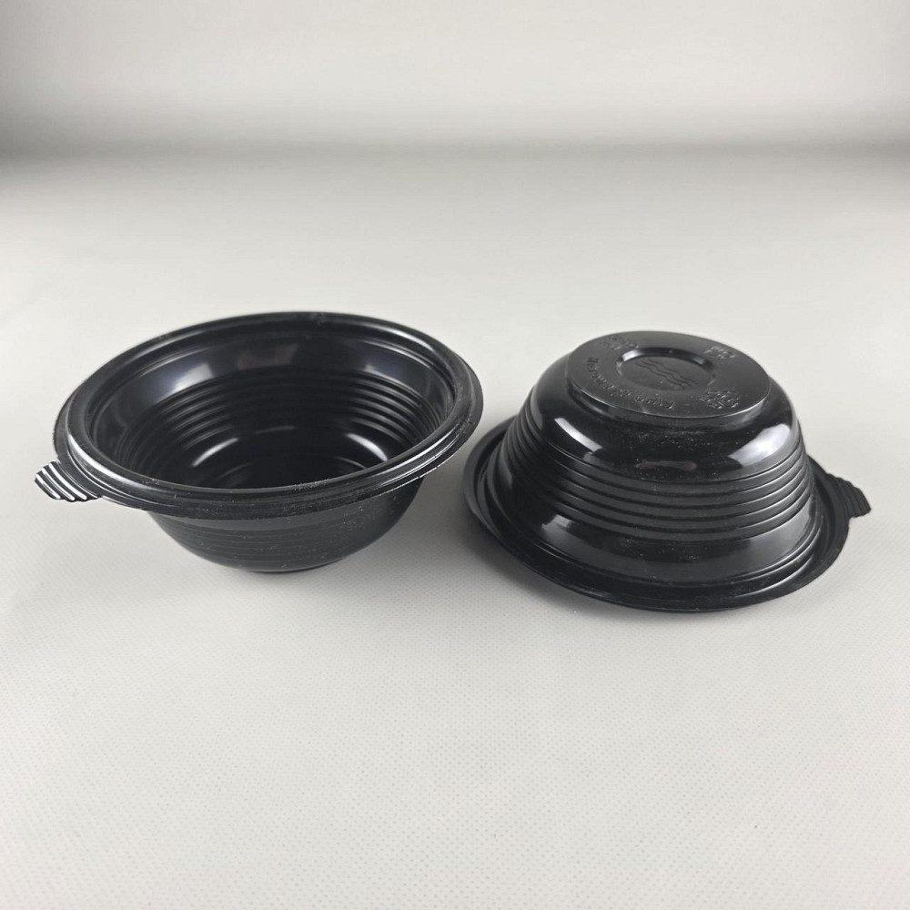 Супная ємність 350 мл, чорна з кришкою, ПП-117-350 (50 шт) Харків - фото 4