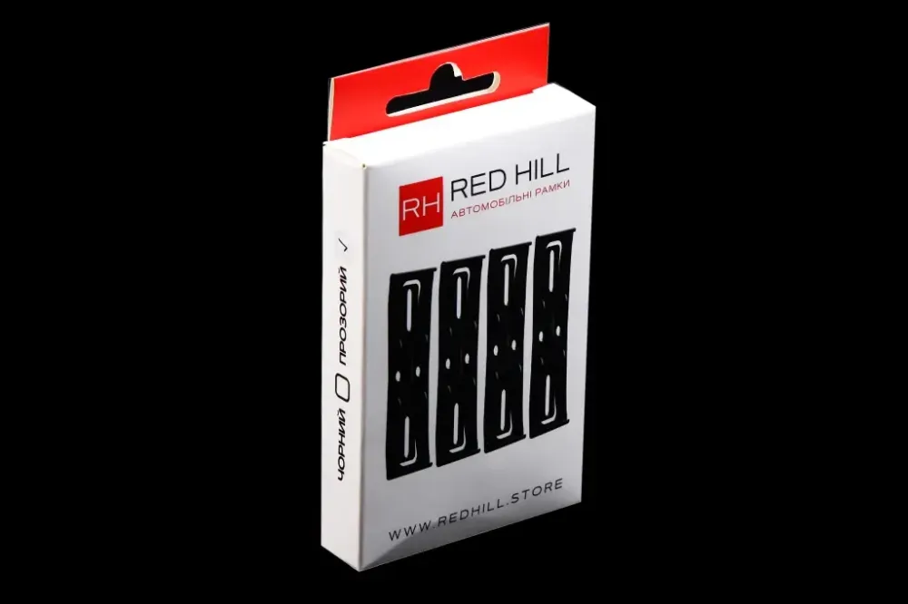 Рамка под номер безрамочная Red Hill прозрачная широкая невидимая (на два номера) Винница - изображение 2