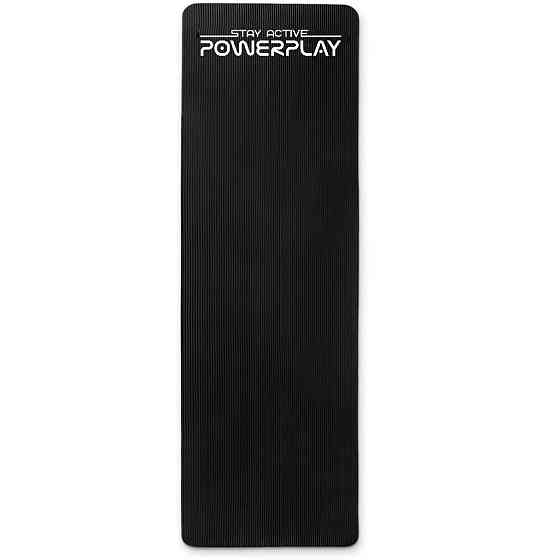 Килимок для йоги та фітнесу PowerPlay 4152 NBR Performance Mat Чорний (183x61x1) Каменское