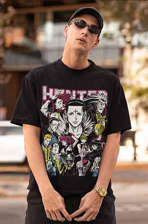 Футболка для мальчика аниме Пхантом Троупе Схиртс Аниме оверсайз (рост от 165 до 180 ) Черний AnimeJ0940m Днепр