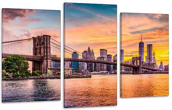 Модульная картина в гостиную / спальню    Місто  Art-714_3 70x130 см Киев