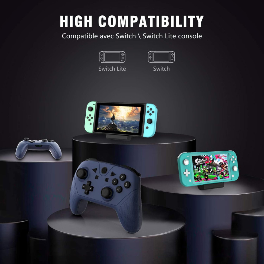 Бездротовий геймпад YCCTEAM Wireless Pro Controller для Nintendo Switch / Lite з NFC та гіроскопом, Уцінка Київ - фото 9