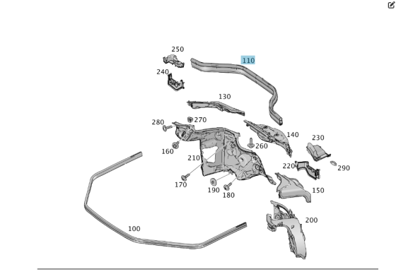 Mercedes-Benz  A1668870098 Підкапотний ущільнювач на перегородці двигуна-салону ML/GLE W166 GLE Coupe C292 GL/GLS X166 Одеса
