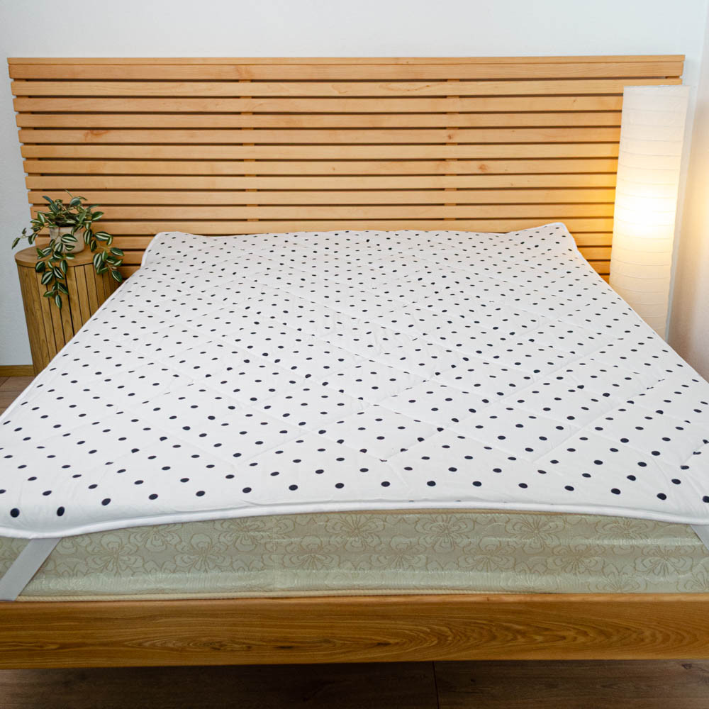 Наматрацник конопляний односпальний 90х200 см покриття сатин Youstar (Білий) Суми - фото 1