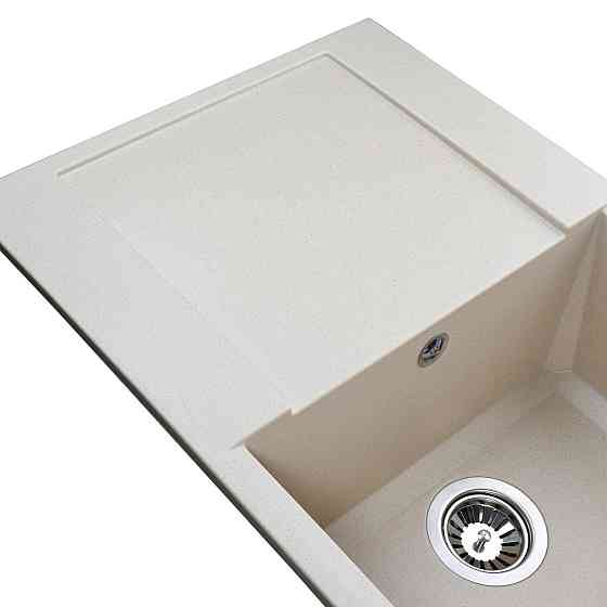 Гранітна мийка Globus Lux KOMO слонова кістка 790х500 мм Київ