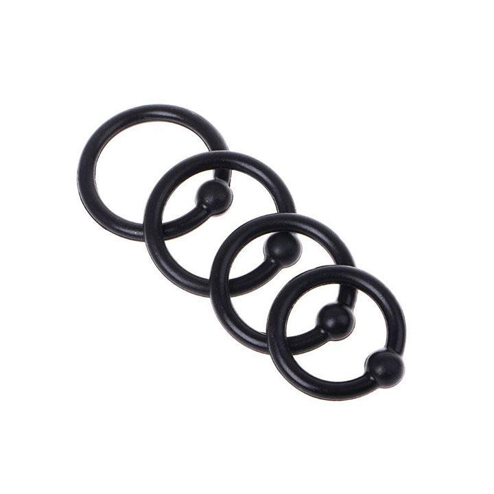 Набір ерекційних кілець і ласо (7 одиниць) - Чорний Вінниця - фото 7