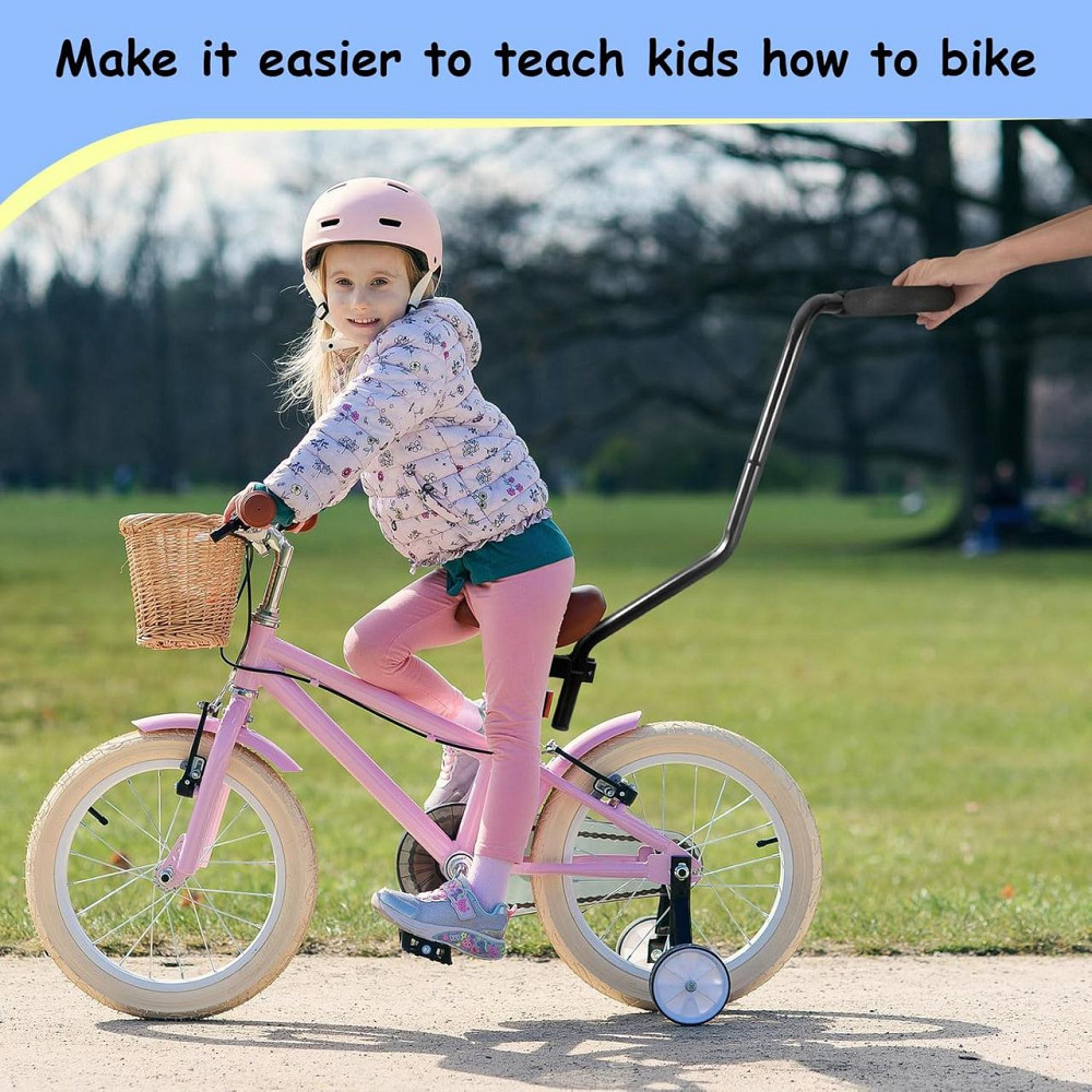 Ручка-тримач для навчання їзди на дитячому велосипеді, штовхач для біговелу для балансування алюмінієвий чорний Київ - фото 6