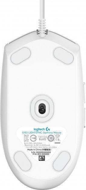 Миша Logitech G102 Lightsync (910-005824) White USB ( Білий ) Харьков - изображение 4