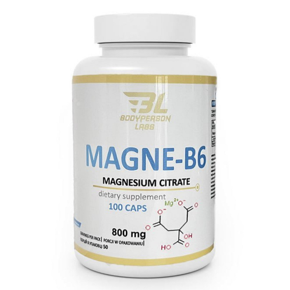 Магній В6 Bodyperson Labs Magne B6 800mg 100caps Київ - фото 1