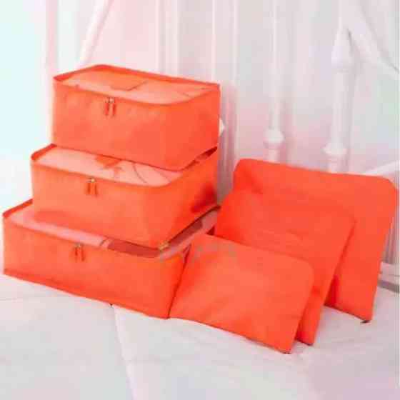 Набір дорожніх органайзерів 6 шт. CD-677 Колір: оранжевий Київ