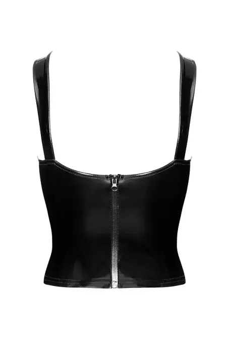Корсет Noir Handmade F379 Dominae Frontbind PVC Corset Top S Львов - изображение 7
