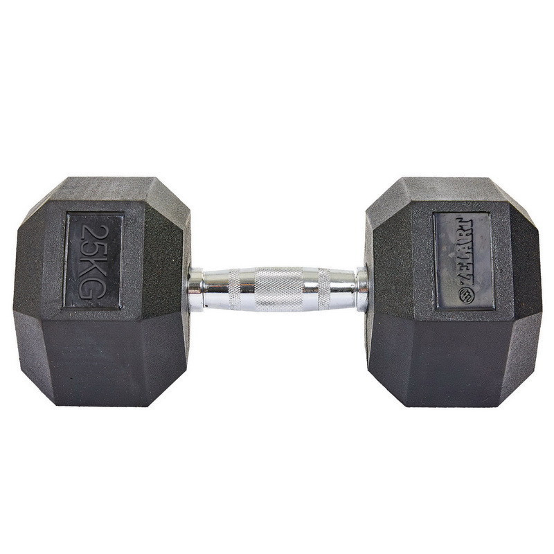 Гантель 25 кг цільна шестигранна гексагональна Zelart Київ - фото 3